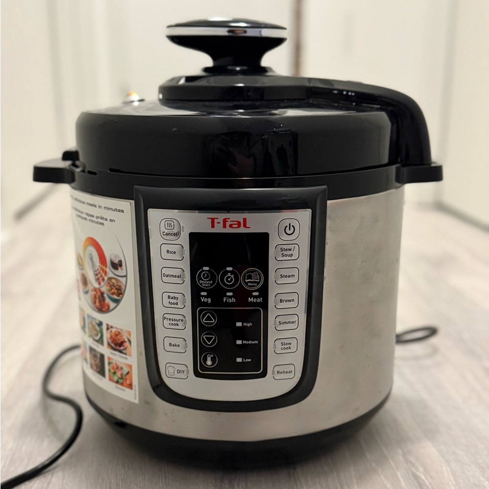 T-fal Electric Pressure Cooker - Black and Silver